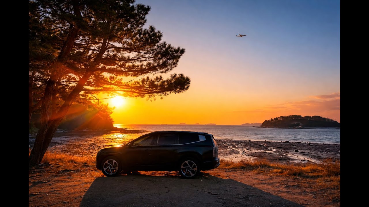 배타고 섬에서 차박 l 인천 신시모도섬 l 차 안에서 삼겹살 굽기 l 현대 아이오닉9 l Solo Camping l korea camping