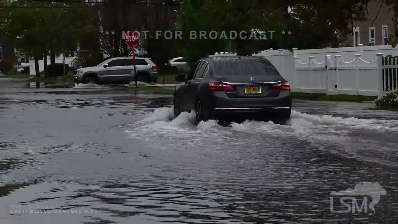 10-13-2025 Long Island, New York - Powerful Noreast hits Long Island