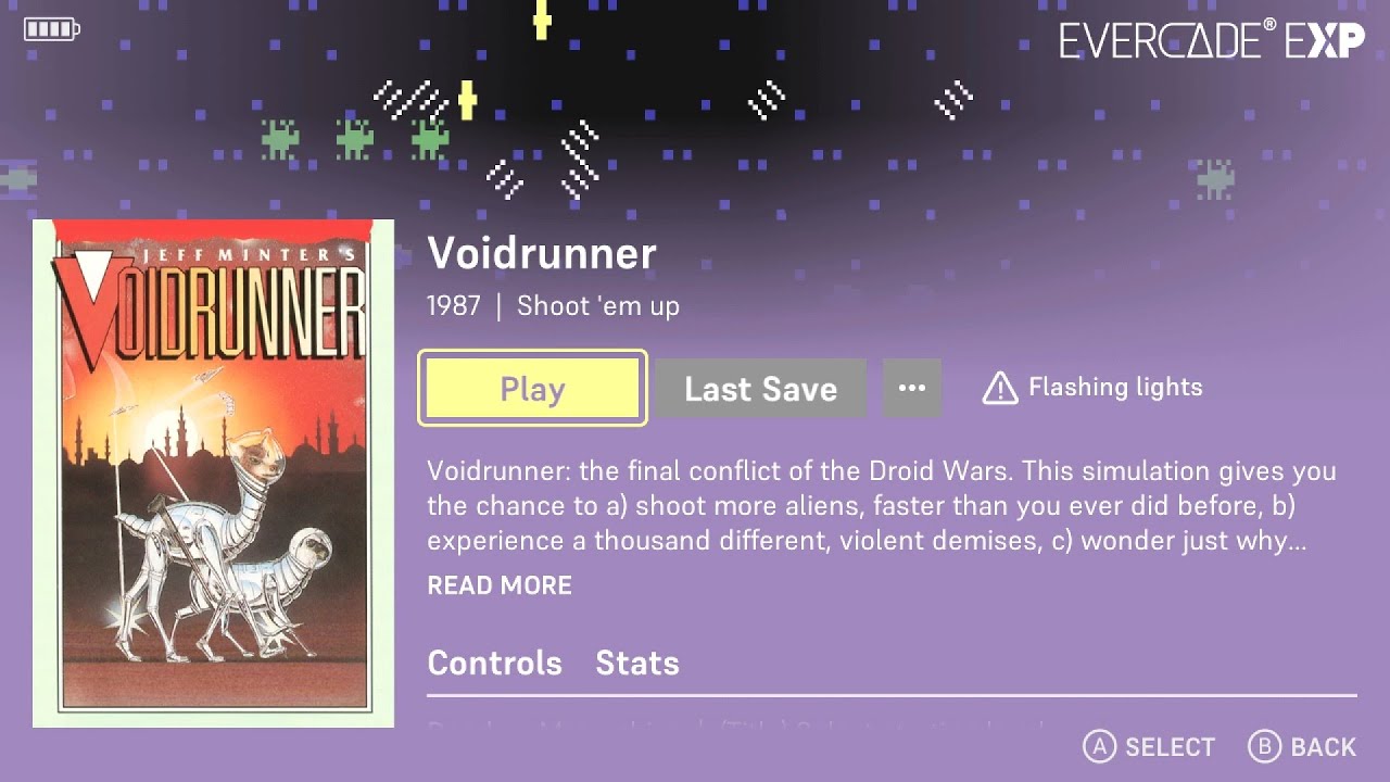 Voidrunner | The Llamasoft Collection | Game 27 of 27 | Evercade Handheld