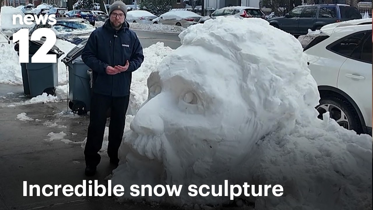 Snow sculpture turns heads on Brooklyn street | News 12