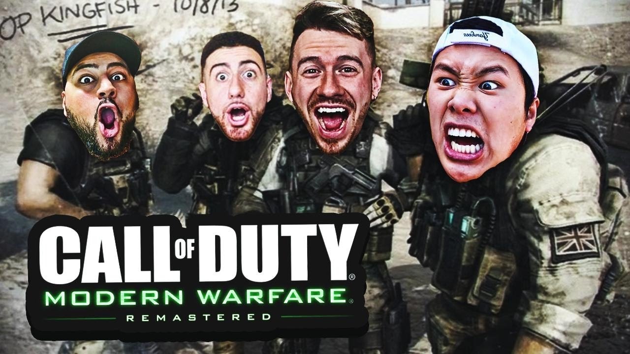 CALL OF DUTY REMASTERED FUNNY MOMENTS W/ TEAM ALBOE!! (SHIPMENT SNIPING #2)