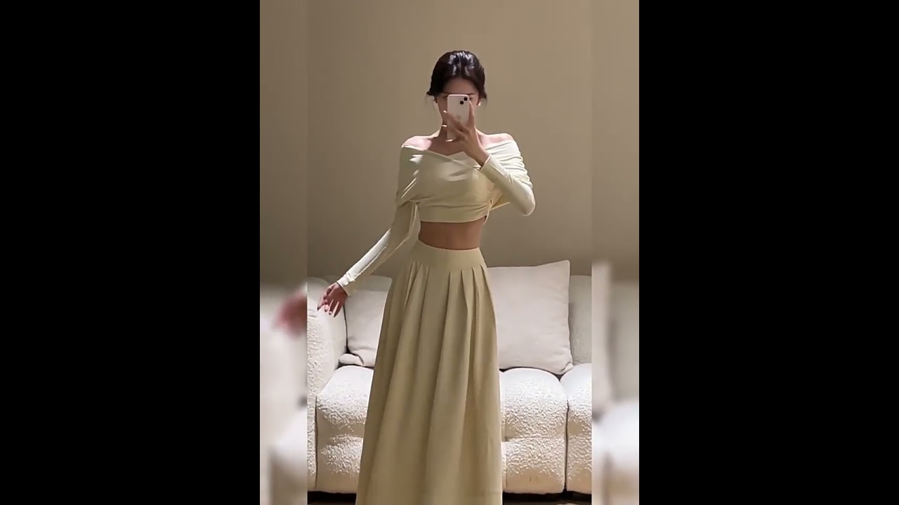Tshop&titi女裝 氣質露肩上衣+長裙兩件套T6095