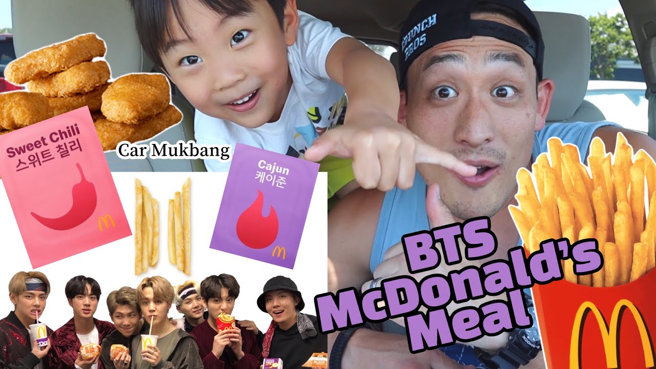 BTS MCDONALD'S MEAL CAR MUKBANG!