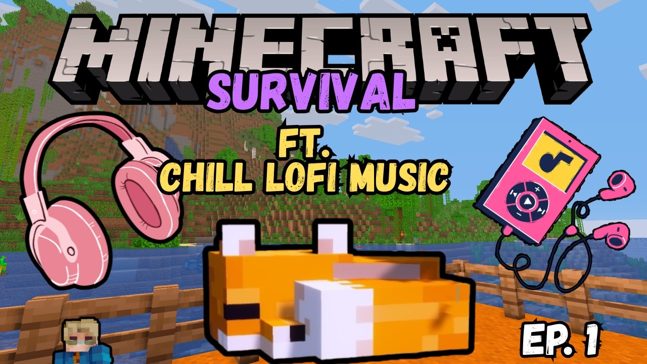 Relaxing Minecraft Survival with Lofi Music 🎧 | 1.5 Hours | No Commentary | Ep.1