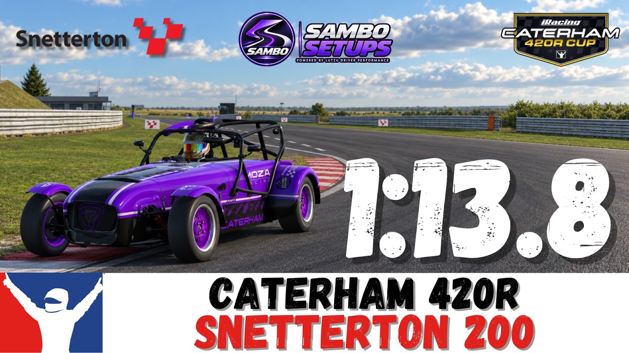 iRacing: гайд по Caterham 420R на трассе Snetterton 200, время 1:13.8 &mdash; полный обзор трассы для C...