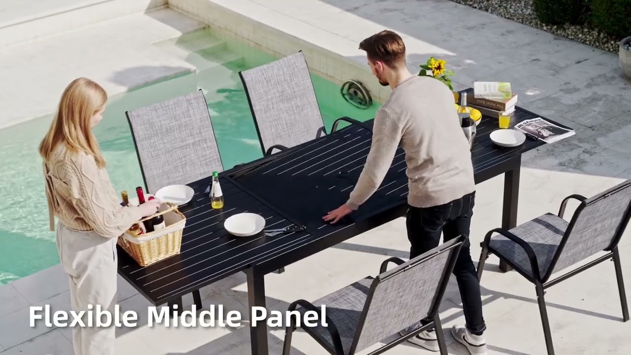 Pizzello Patio Extendable Dining Table