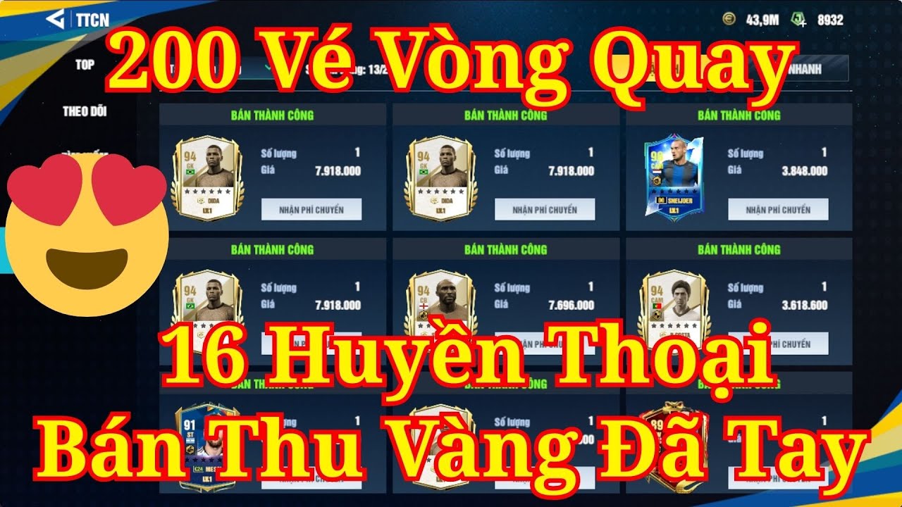 🔥 Mở 200 Vé Vòng Quay Legend – Trúng Liền 10+ Huyền Thoại | Be A Pro Football