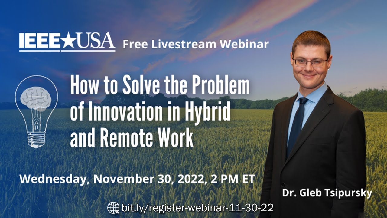 Livestream Webinar: How to Solve the Problem of Innovation in Hybrid and Remote Work
