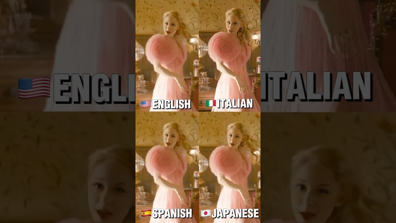 Popular by Ariana Grande from WICKED in Different Languages #shorts #wicked #arianagrande