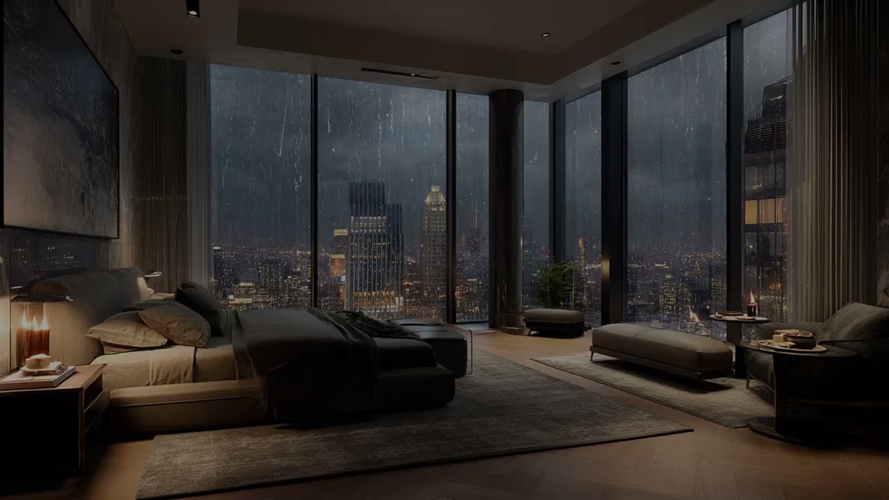 Late night rain ambience drifts gently 🌧️ helping busy thoughts finally unwind inside