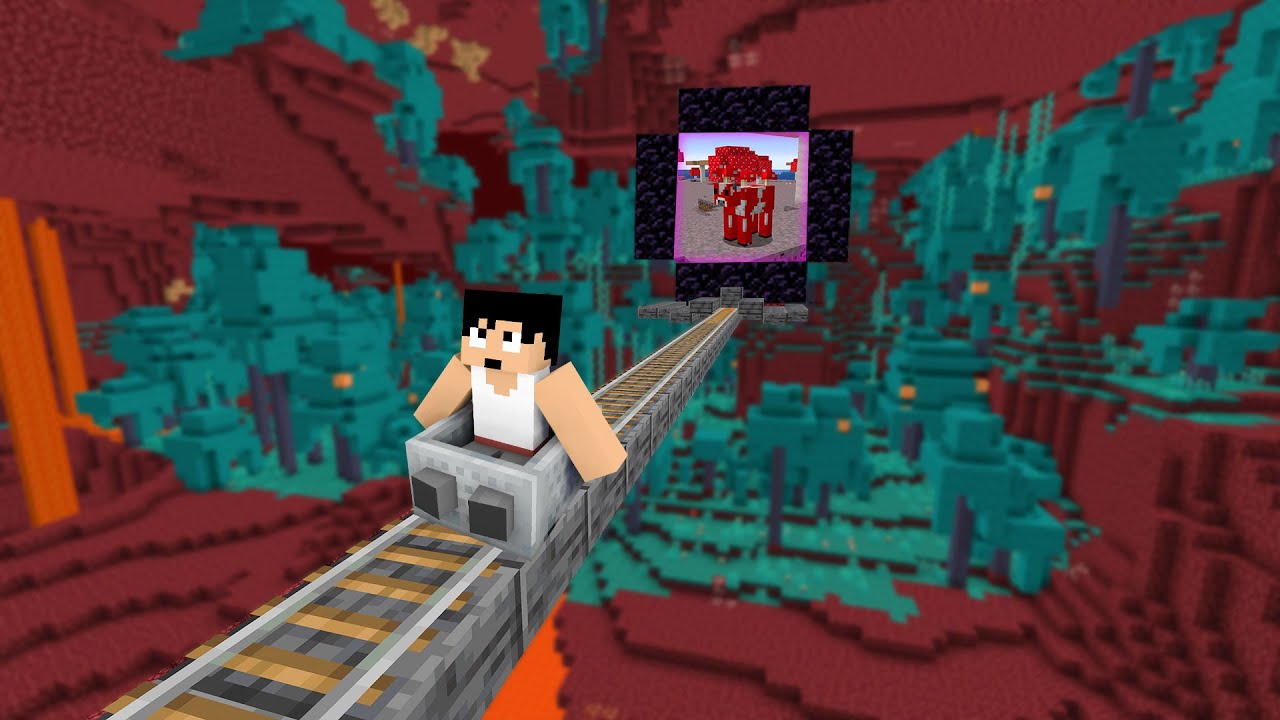 危険！1000m超えのネザー鉄道作ってみた！ PART115【マイクラ】
