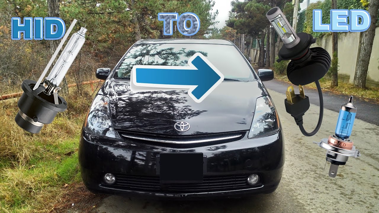 swap HID headlights to halogen headlights on Toyota Prius 2004-2009 Gen 2