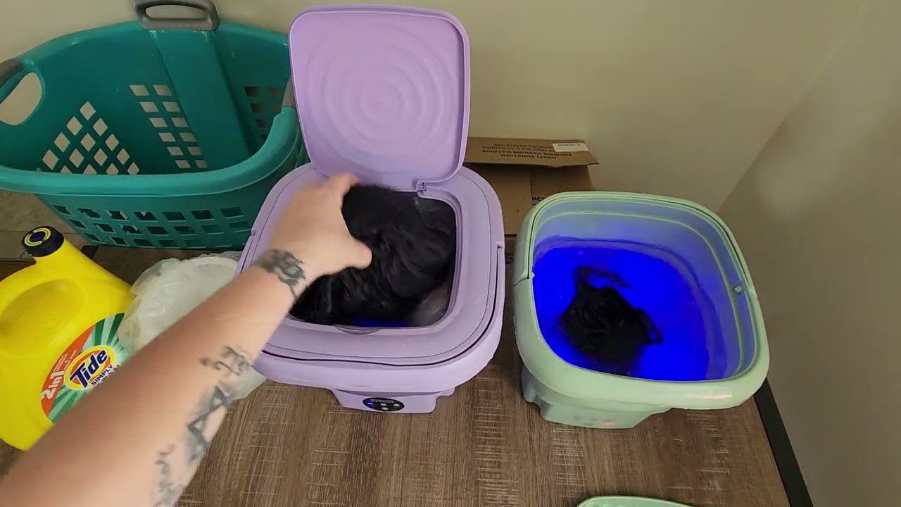 Como funcionan las mini lavadoras portátiles👍👍👍