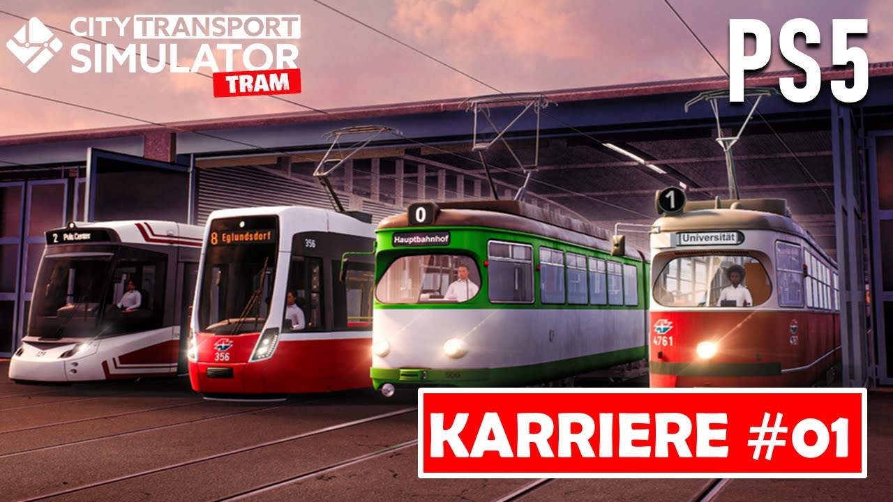 City Transport Simulator Tram | PS5 🚋 Karriere #01 - START des KARRIERE MODUS + Erste Tram Fahrt !