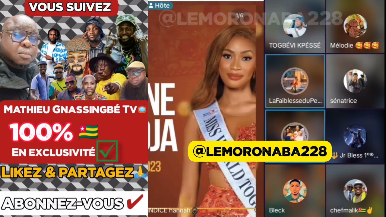 LA MISS TOGO OCCUPE LA 4EME  PLLACE POUR MISS MONDE, LES TOGOLAIS EN PARLE