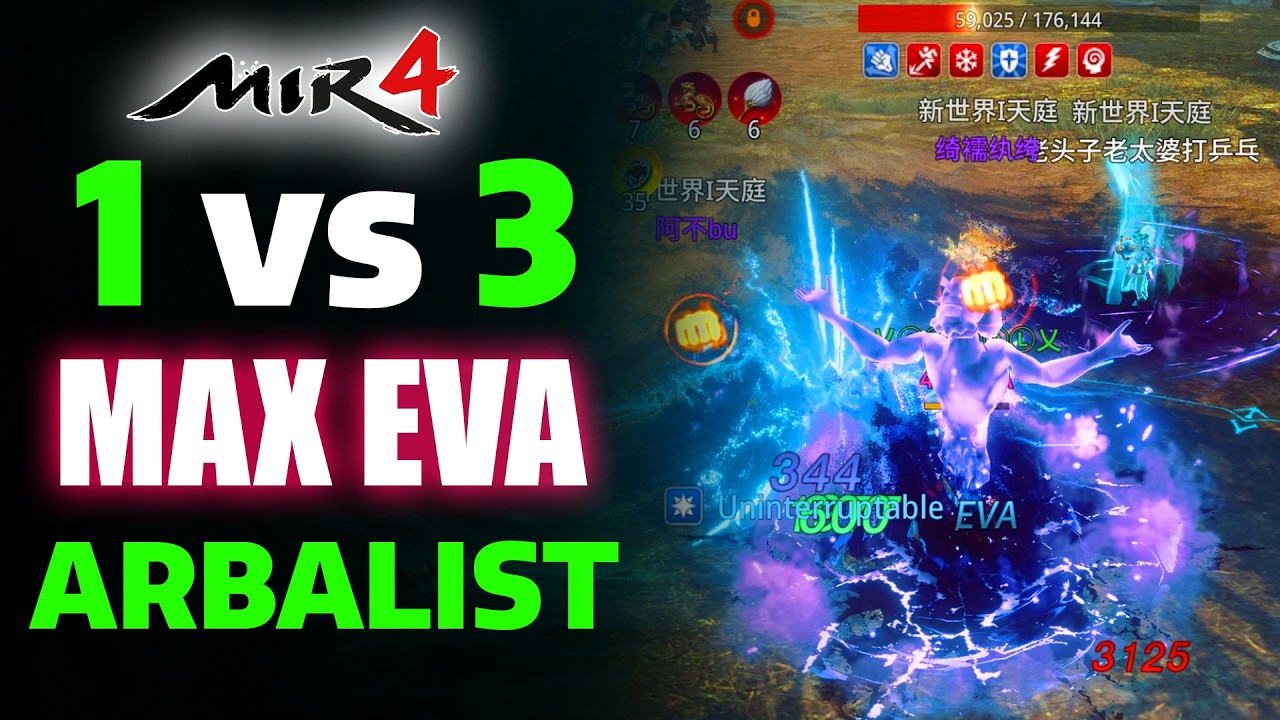 MIR4 PvP: 1 vs 3 &ndash; Easy Game with EVA Build!