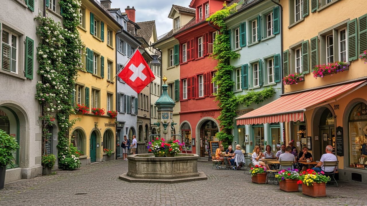 Zurich, Switzerland - Unbelievably beautiful Swiss city - Summer walk in charming place