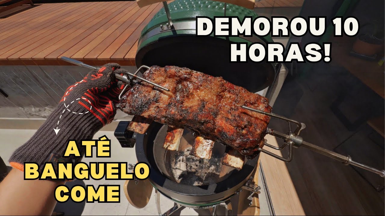 Como fazer COSTELA BOVINA no ESPETO GIRATÓRIO | 10 horas de preparo + 2 formas de servir CHURRASCO