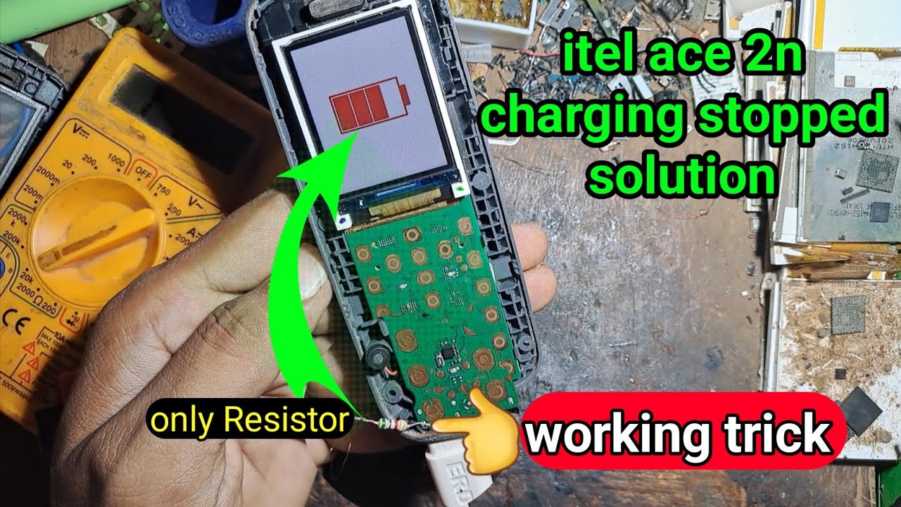 itel ace 2n charging stopped solution | itel n2 charging problem | jumper solution