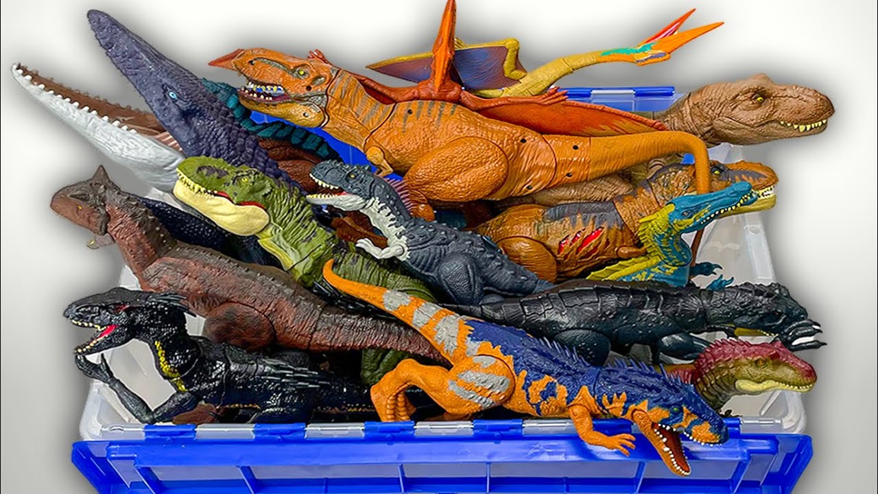 50+ Gallon Box of Dino Predator Figures | T-Rex, Dryptosaurus, Pteranodon, & More!