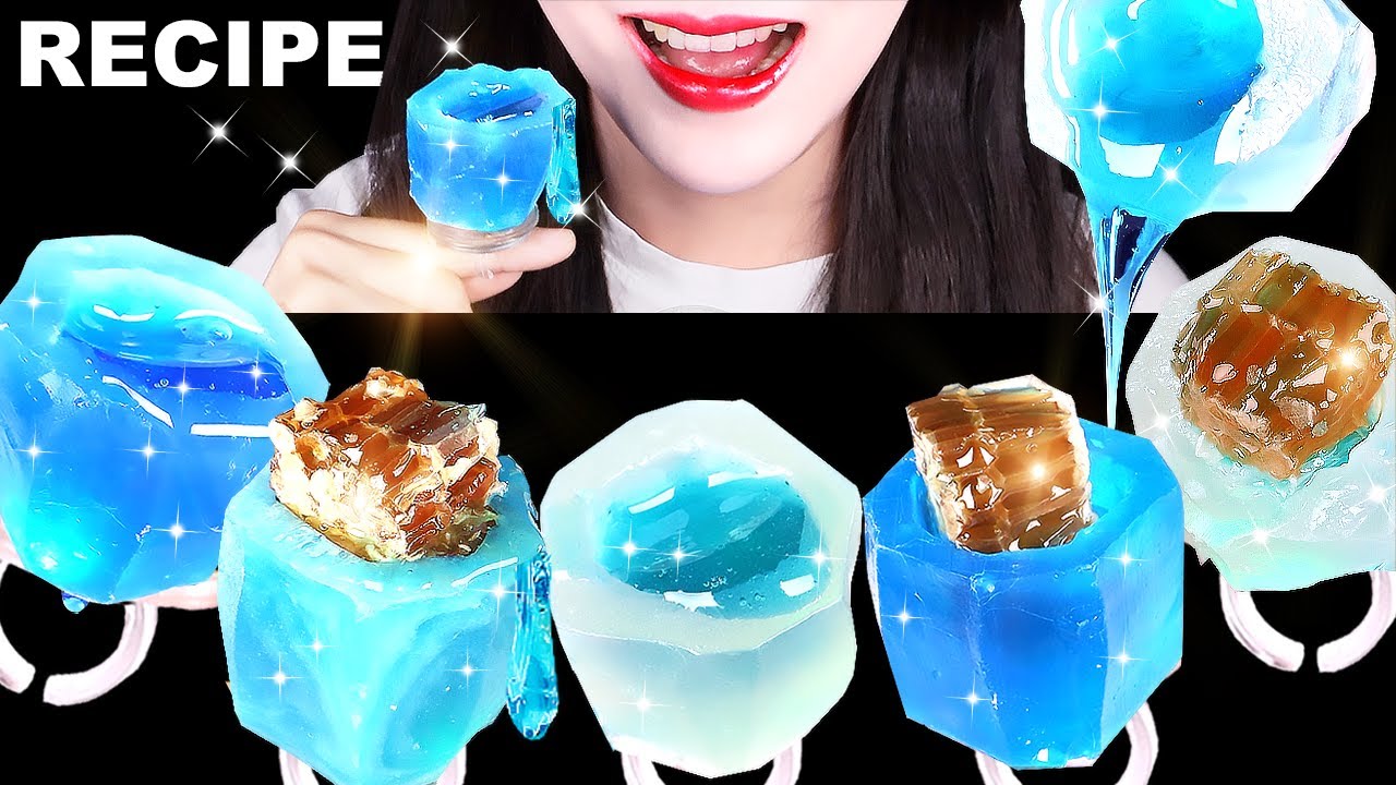 ASMR 💎HOW TO MAKE KOHAKUTO HONEY JELLY RING 코하쿠토 꿀젤리 반지 만들기 먹방, 코하쿠토 벌꿀집 레시피 KOHAKUTO HONEYCOMB