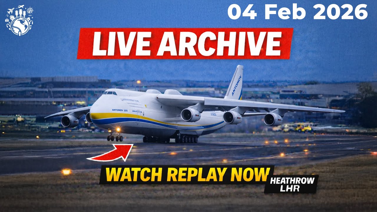 LONDON Heathrow Airport Plane Spotting ✈️ Real-Time Aircraft Landings Takeoffs (LHR) 04.02.26