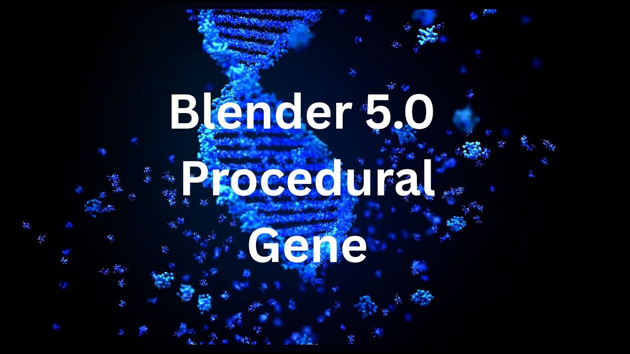 Blender 5.0 by using geometry nodes to make procedural gene