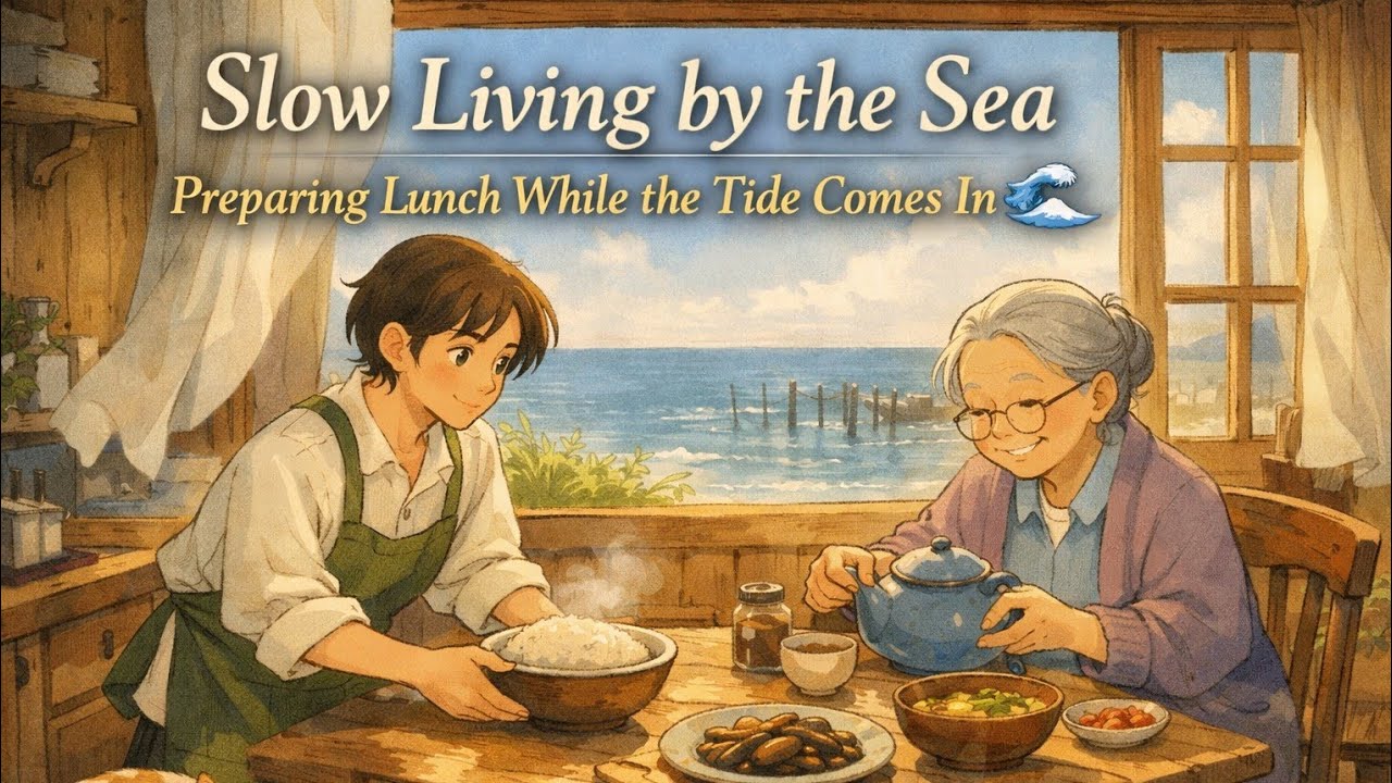Slow living by the sea|Preparing lunch while the tide comes in