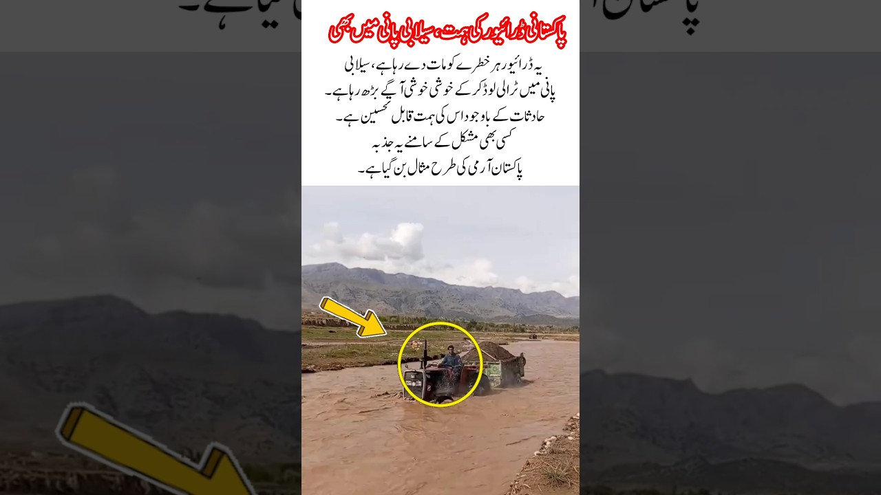 Fearless Driver Defies Floods &ndash; Inspiring Courage 🚚💪#BraveDriver #FloodRescue #PakistanSpirit #UKAu