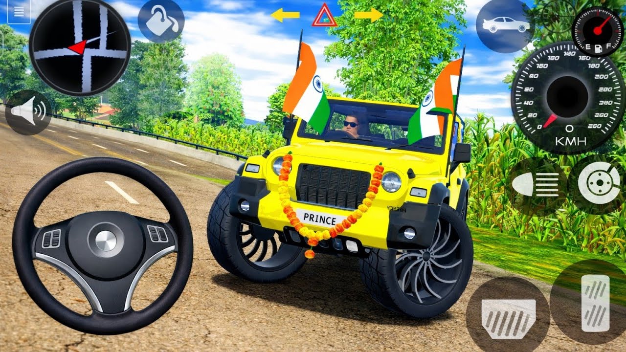 Modified Mahindra Thar Car Games: Indian Yellow Cars (Gadi Wala Game)-Car Game Android Gameplay 2026