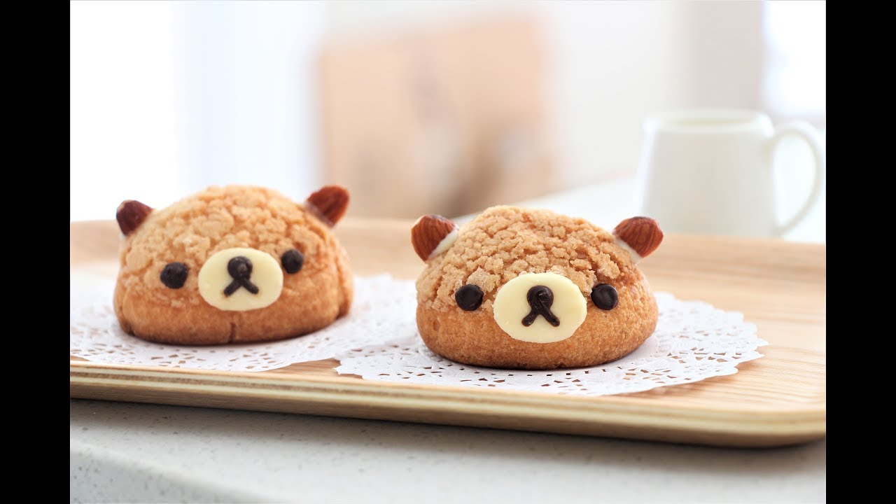 How to Make Rilakkuma Cream Puffs 리락쿠마 슈크림