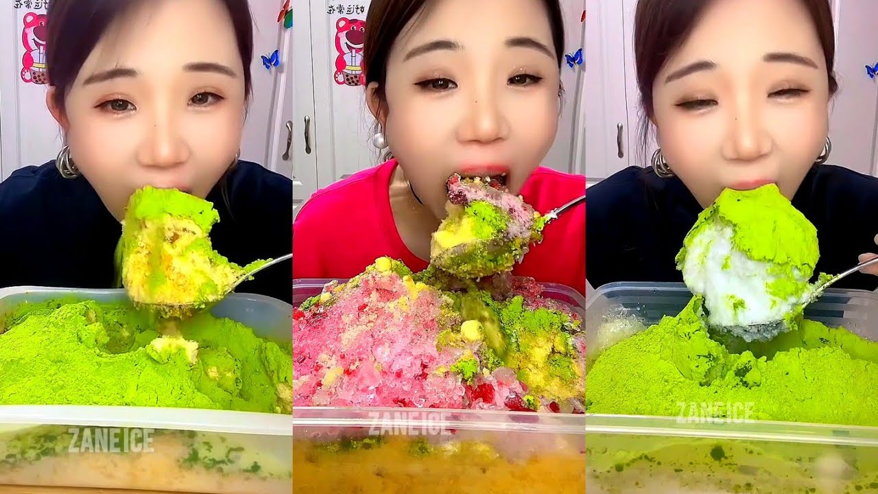PART-3|| YY ICE EATING IN ALL FORMS IN DIFFERENT RECTANGLE CONTAINERS 