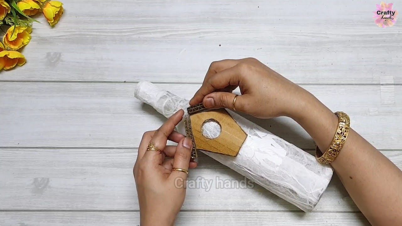 Beautiful Bottle crafting idea | bird house | Bottle art | crafty hands