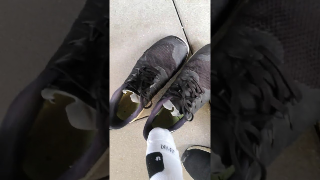 took his #nikefree and left my adidas nmd beaters