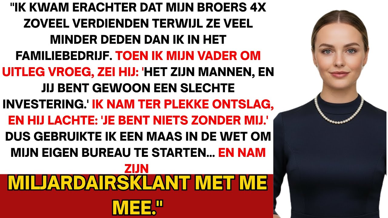 Mijn vader vond goed dat mijn broers 4x mijn loon kregen — ik nam ontslag en hij had meteen spijt...