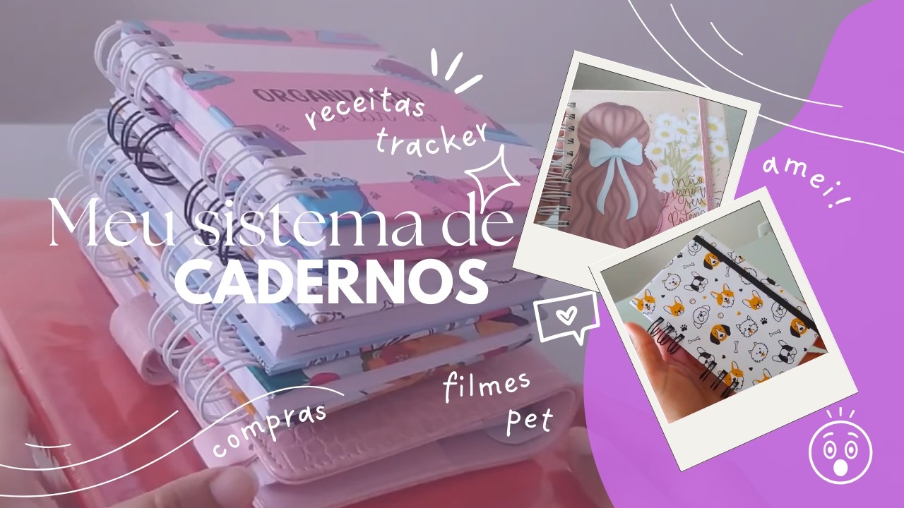 Como Me Organizo Usando Cadernos📓Tour & Organização#papelaria #organização #bulletjournal #shopee