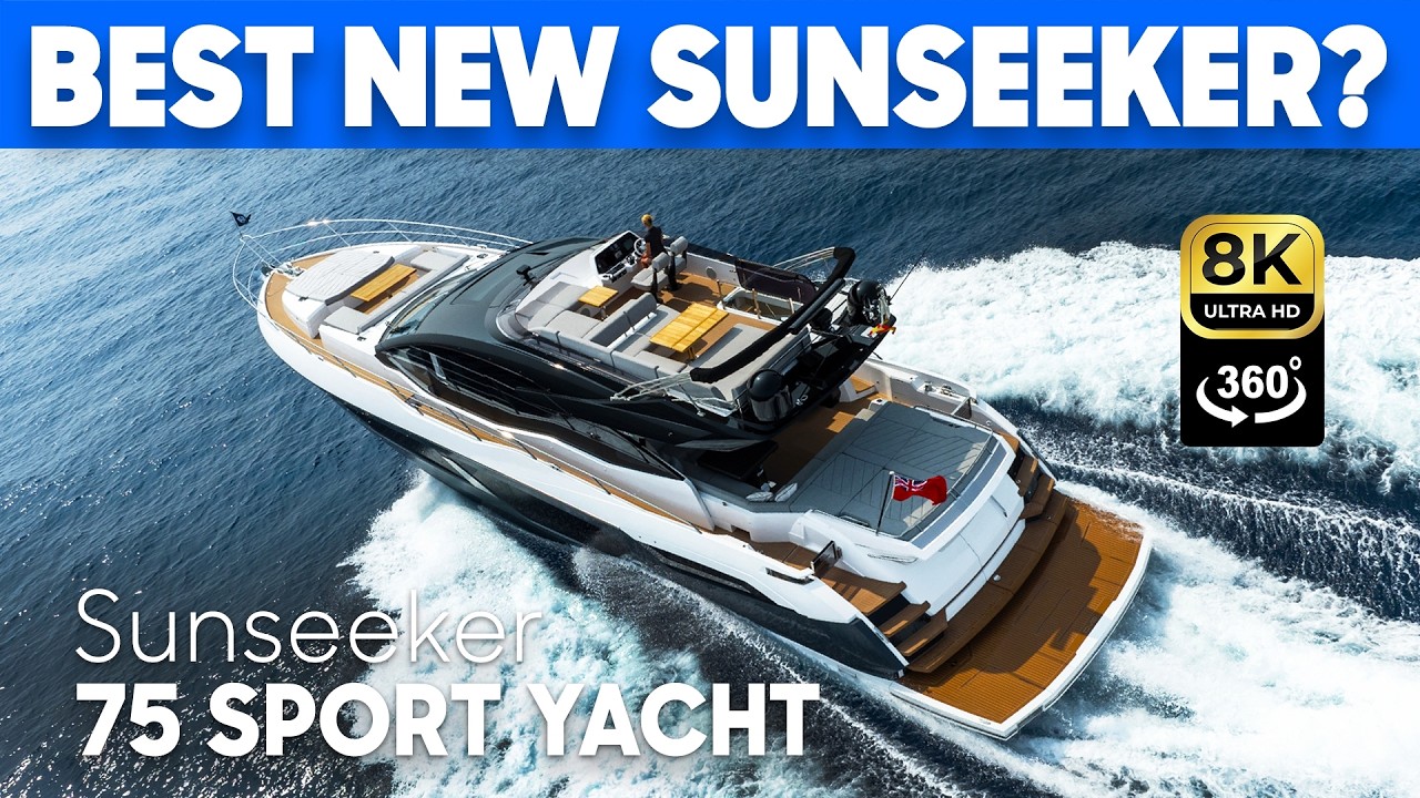 Sunseeker 75 Sport Full 360° Yacht Tour & Review