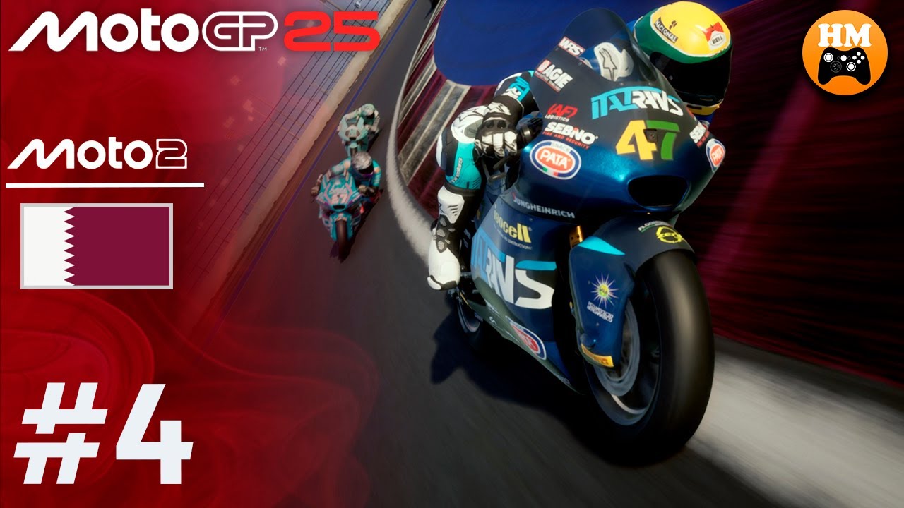 MotoGP25 - Modo carreira - Corremos no Qatar desafiando a IA e os Bugs do Jogo. [4k60]