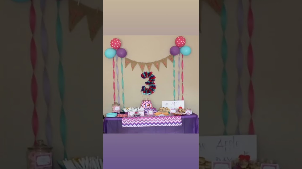 third birthday decoration ideas at home