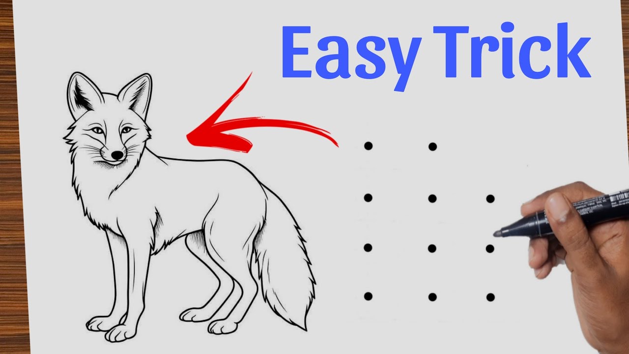 how to draw fox drawing easy step by step // fox drawing easy