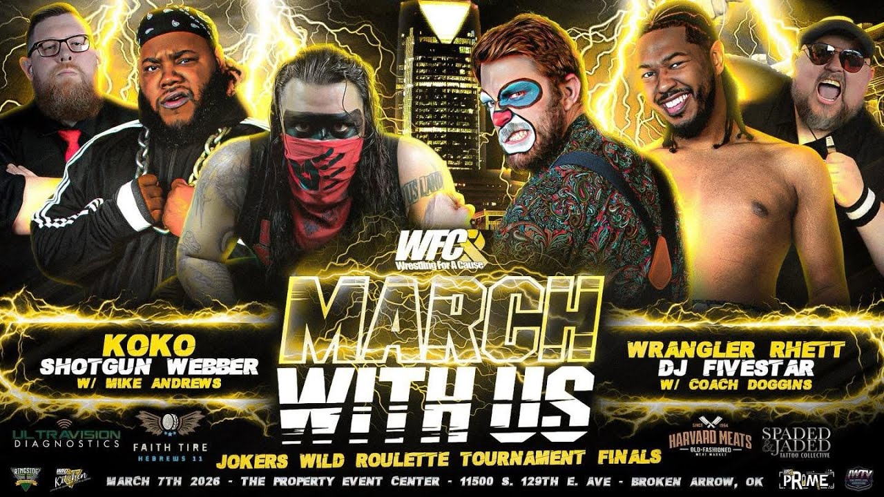 WFC Jokers Wild Tag Team Tournament Finals: KOKO & “Shotgun” Webber Vs. Wrangler Rhett & DJ Fivestar