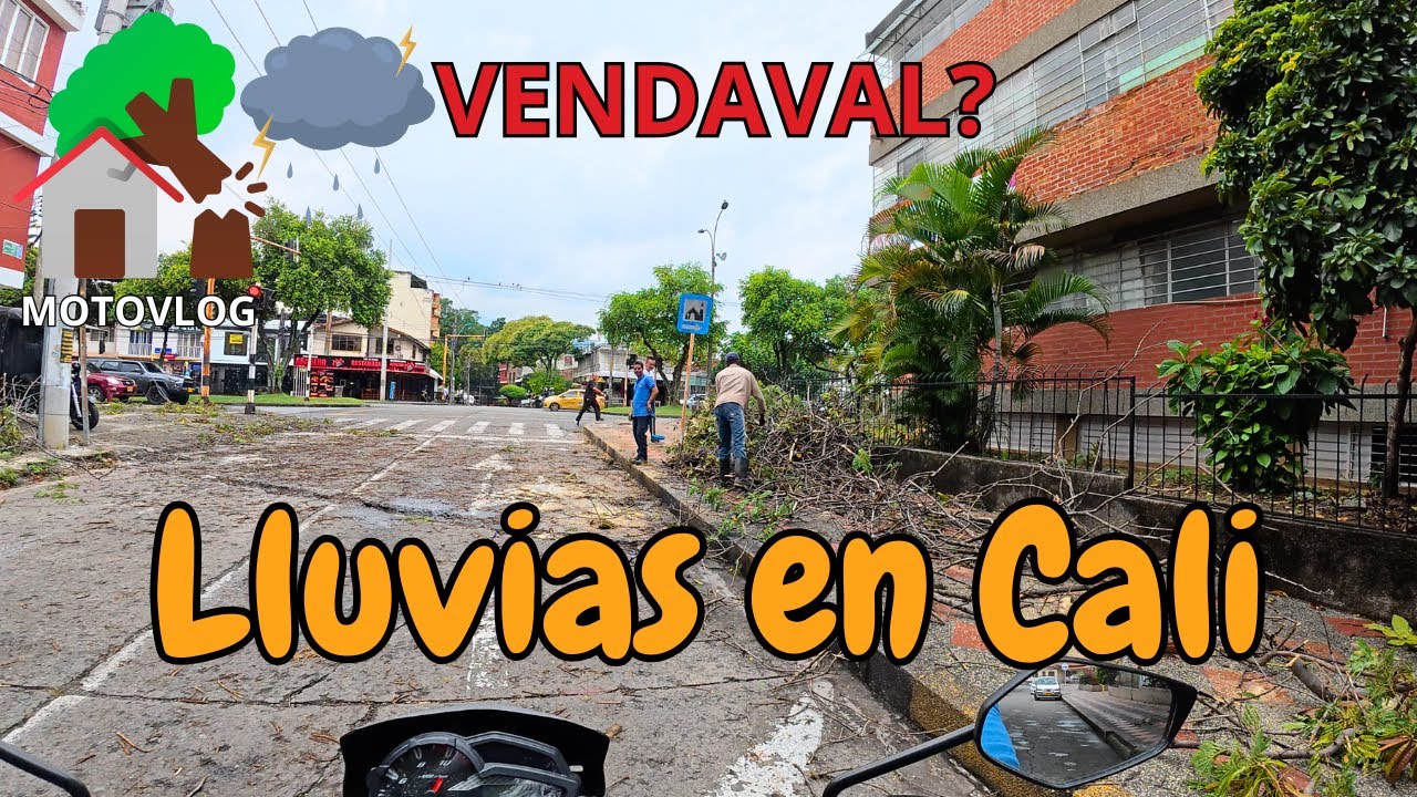 FUERTE VENDAVAL EN CALI 🇨🇴 EMERGENCIAS por LLUVIAS ⛈️ Motovlog