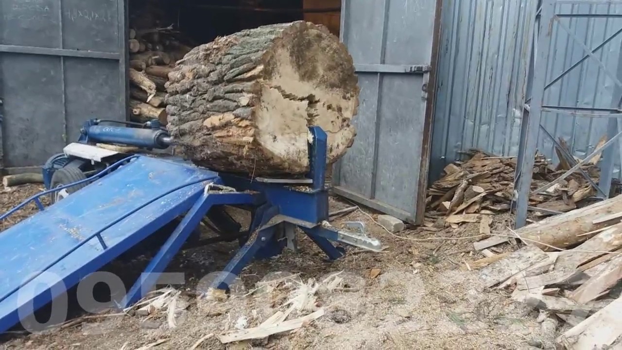 самый мощный гидравлический дровокол, колун промышленный и домашний