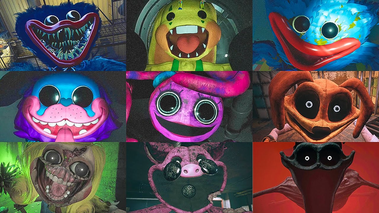Poppy Playtime Chapter 1-3 - ALL JUMPSCARES FROM EVERY GAME