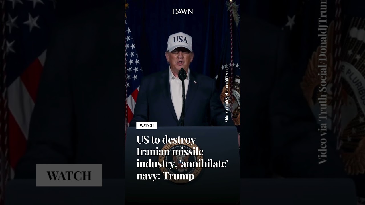 US to destroy Iranian missile industry, 'annihilate' navy: Trump