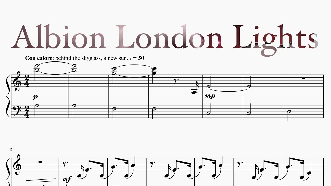 Albion London Lights (arr. solo piano) -- Chamber Music from the High Wilderness