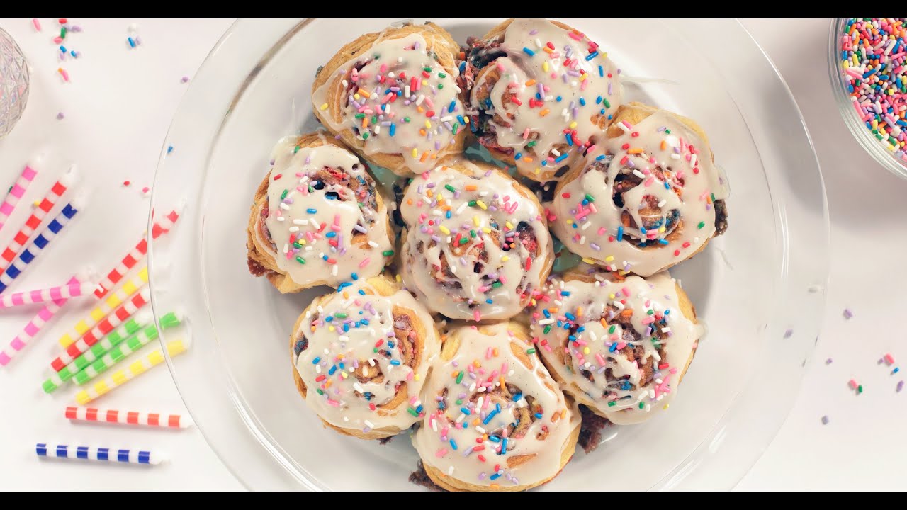How to Make Funfetti Cinnamon Rolls | Get the Dish