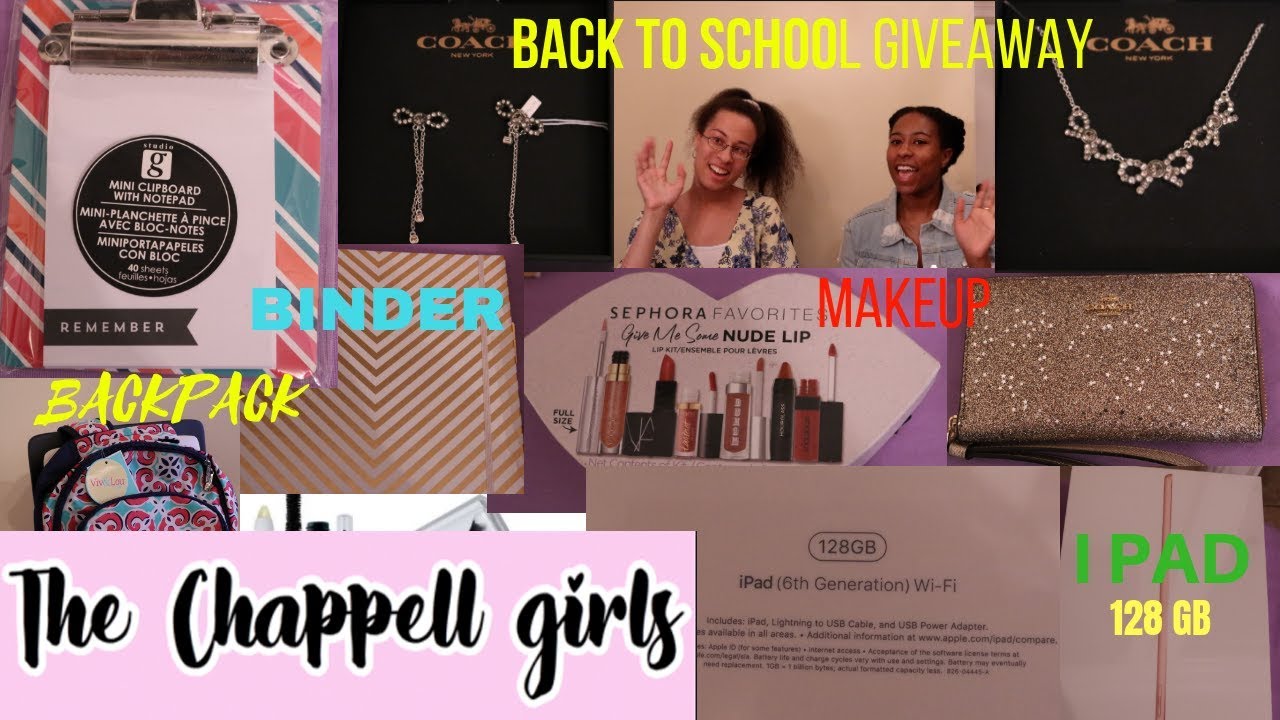 HUGE BACK TO SCHOOL GIVEAWAY 2018: IPAD 128 GB, COACH NECKLACE and MORE!!!