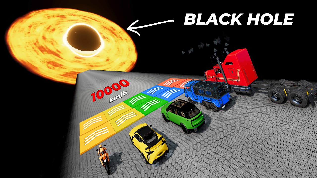 Speed ​​Boost Car Platforms #9 (200, 500, 1000, 3000, 10000 km/h) - Beamng drive