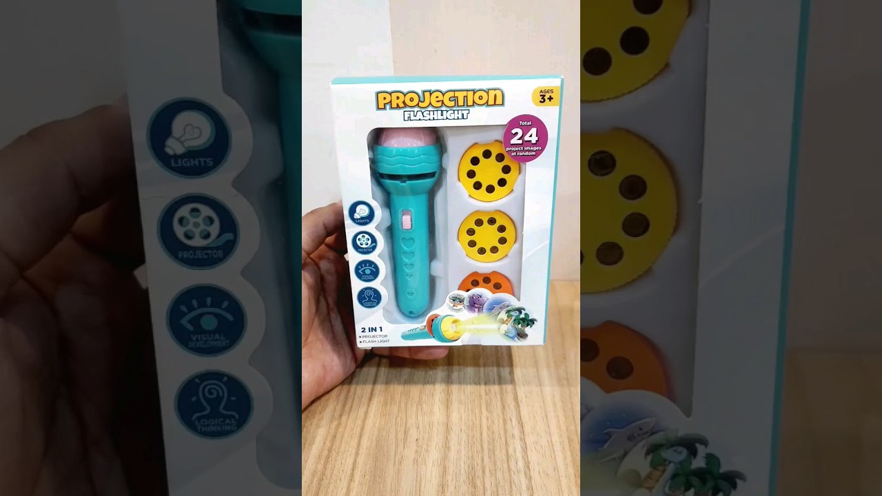 Projection Flashlight for kids #shorts #torch #projector #unboxing